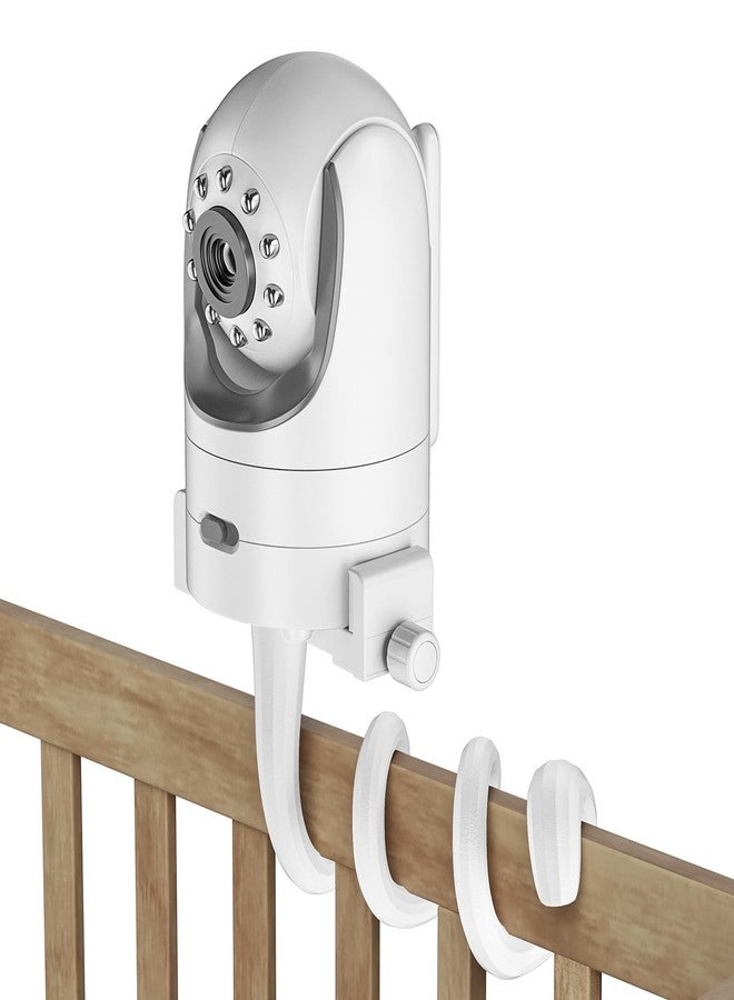 A2C Universal Baby Monitor Mount Camera Shelf Compatible with Infant Optics DXR 8 & DXR-8 Pro and Most Other Baby Monitors, Cribs, Cots, Shelves & Furniture – White - Image 1